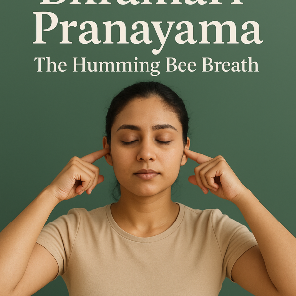 hramari Pranayama, humming bee breath, pranayama for stress, yoga for hormones, PCOD yoga, sound healing meditation
